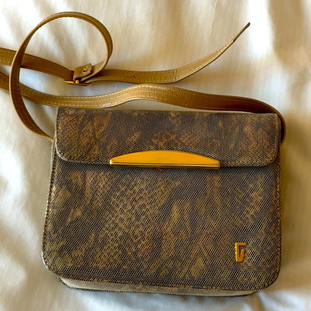 Franco Visconti evening snakeskin pattern purse